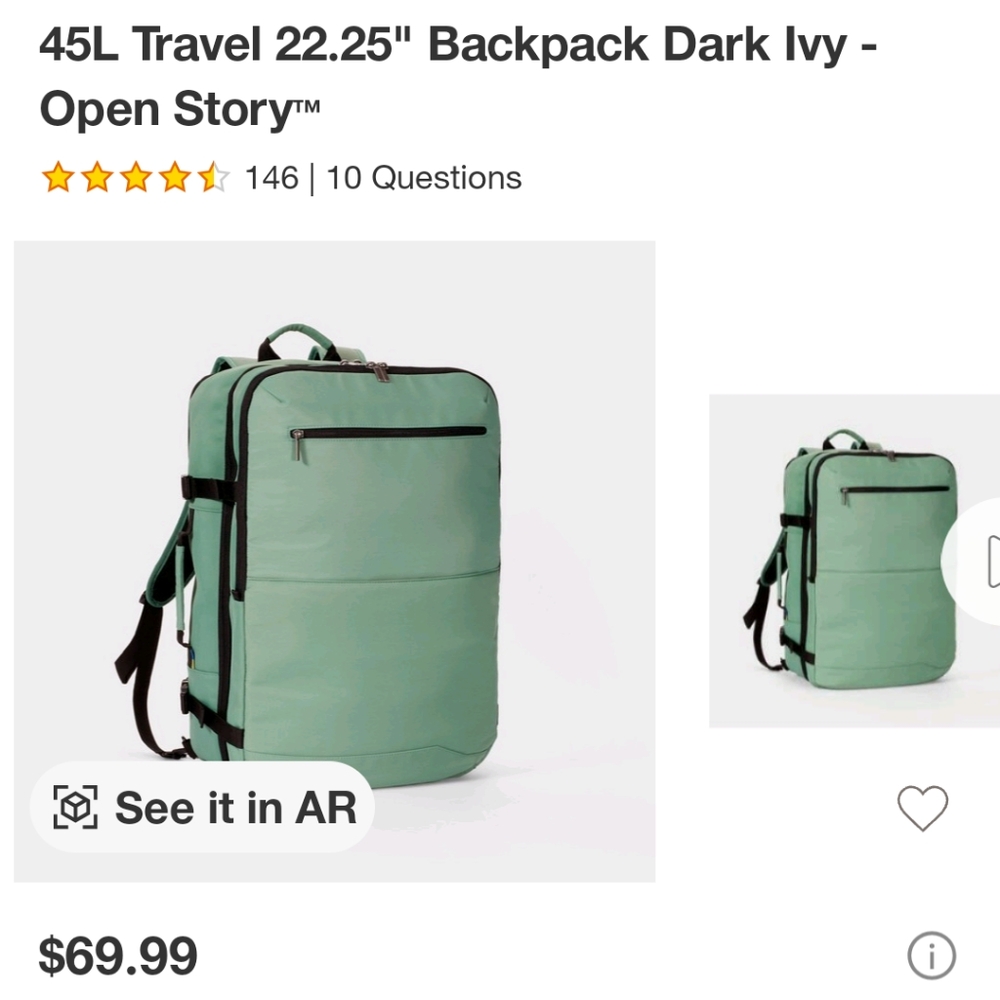Open Story Dark Ivy Backpack